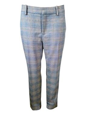 ZARA Plaid Chino Fit Skinny Form-Fitting Trousers, Size 8.